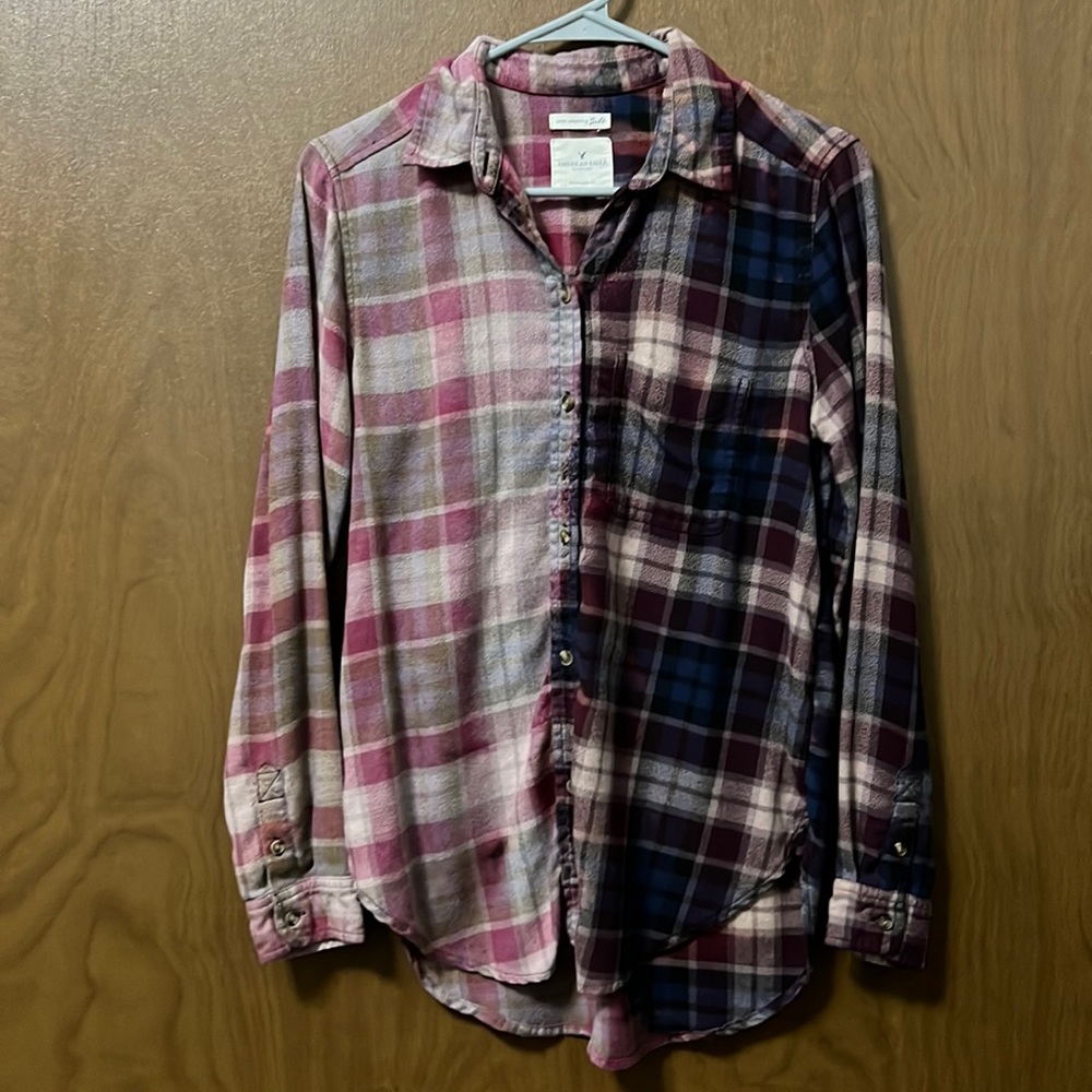Size small bleached American eagle flannel